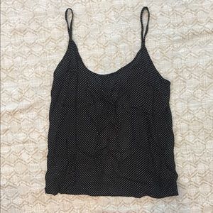 4/$25 Lulus black polka dot open back tank sexy